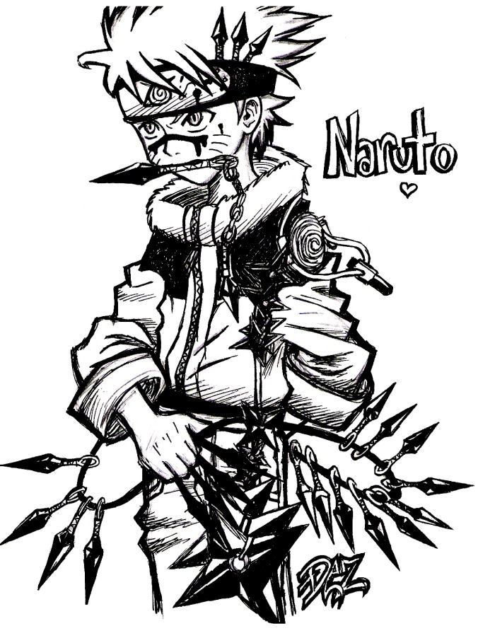 Black pen, Naruto by Lillu55