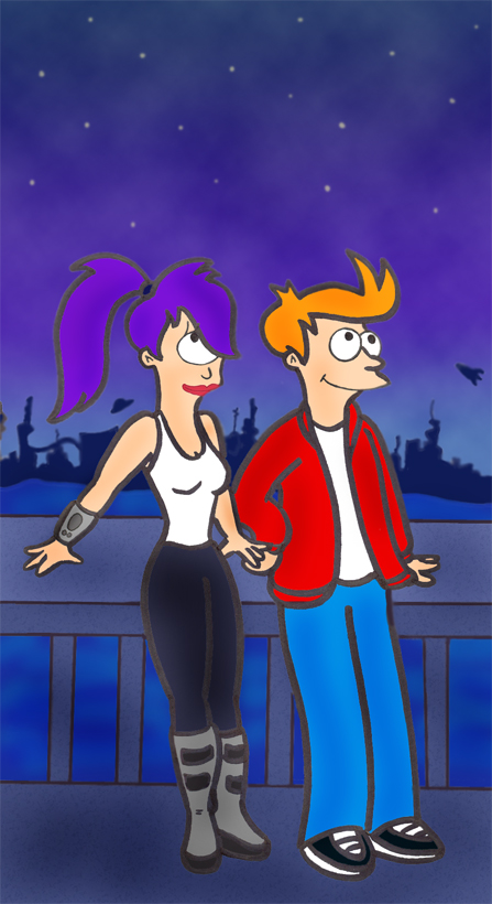 Fry and Leela by Lilostitchfan