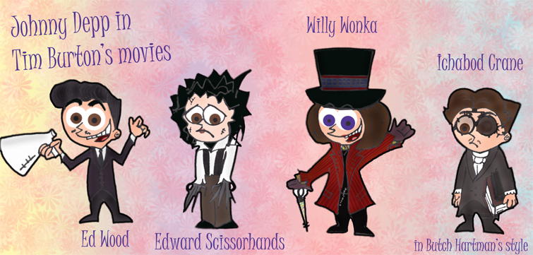 Johnny Depp in Tim Burton's movies by Lilostitchfan