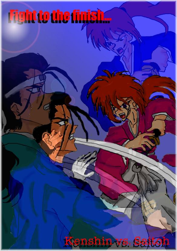Fight to the Finish, Kenshin vs. Saitoh by Lilyahiko