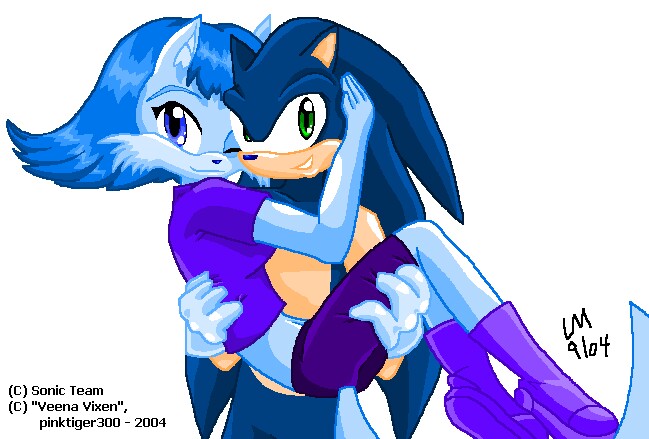 *request from pinktiger300* Veena Vixen and Sonic by LinZ