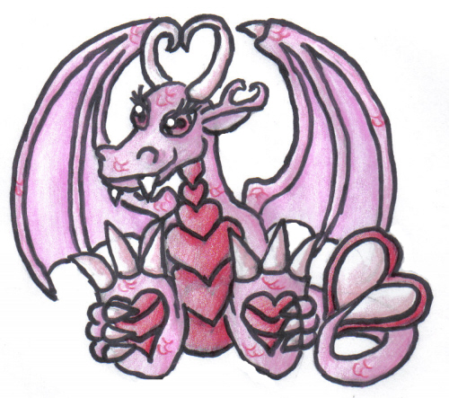 Valentine's Day Dragon by Link_Lover1187