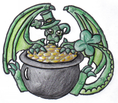 St. Patrick's Day Dragon by Link_Lover1187