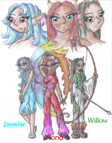 Jasmine, Fiona, and Willow by Link_Lover1187