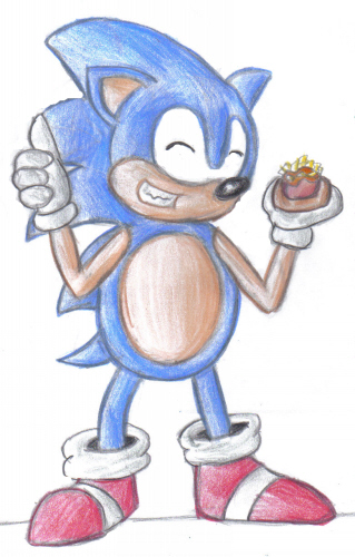 Sonic with his Favorite Food by Link_Lover1187