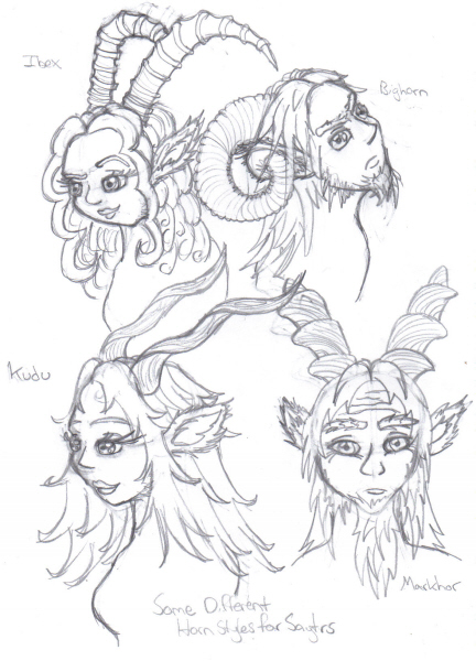 Different Satyr Horn Styles by Link_Lover1187