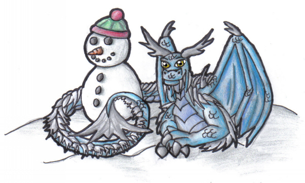 Wintery Dragon by Link_Lover1187