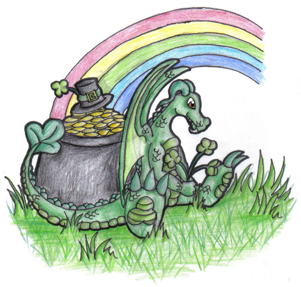 Saint Patty's Day Dragon by Link_Lover1187