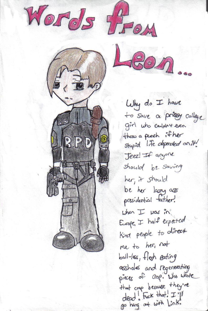 Leon and some heartfully spoken words by Linklover91