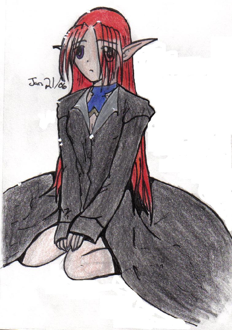 Loli in Synn's trench coat by Linklover91