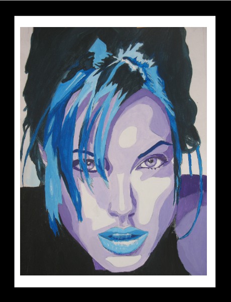 Angelina Jolie Value Painting by Lipkiss
