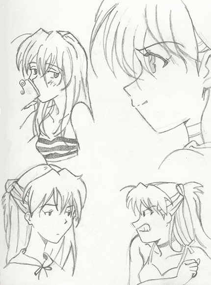 Many faces of Asuka by LittleWashu