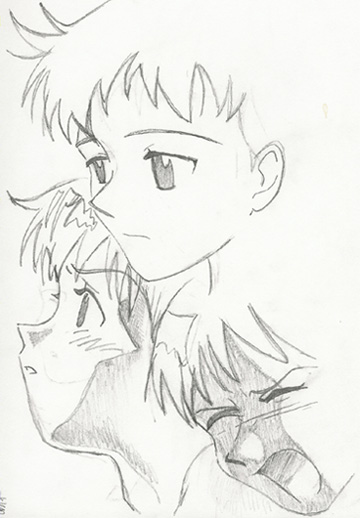 Shinji Sketches by LittleWashu