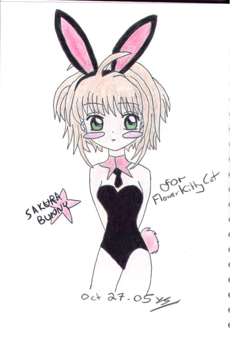 *For FlowerKittyCat* Sakura Bunny by Little_Miss_Anime