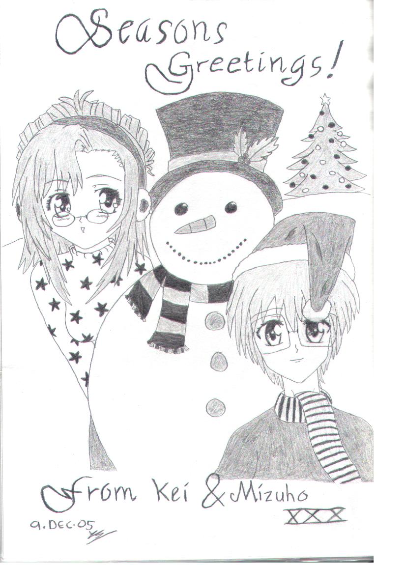 Christmas Card~Kei & Mizuho by Little_Miss_Anime