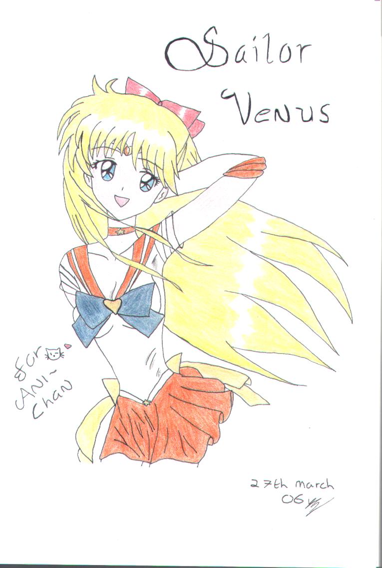 Sailor Venus *Saeki Annika art trade* by Little_Miss_Anime