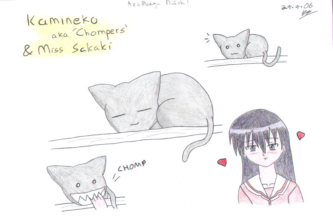 Kamineko 'Chompers' & Miss Sakaki by Little_Miss_Anime