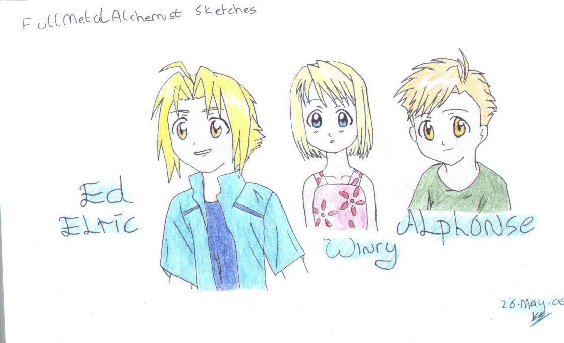 FMA Sketches by Little_Miss_Anime