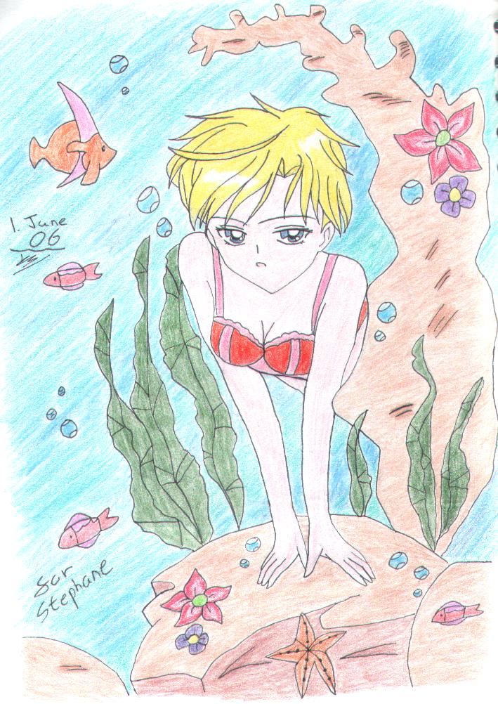 Haruka Swimming Underwater by Little_Miss_Anime