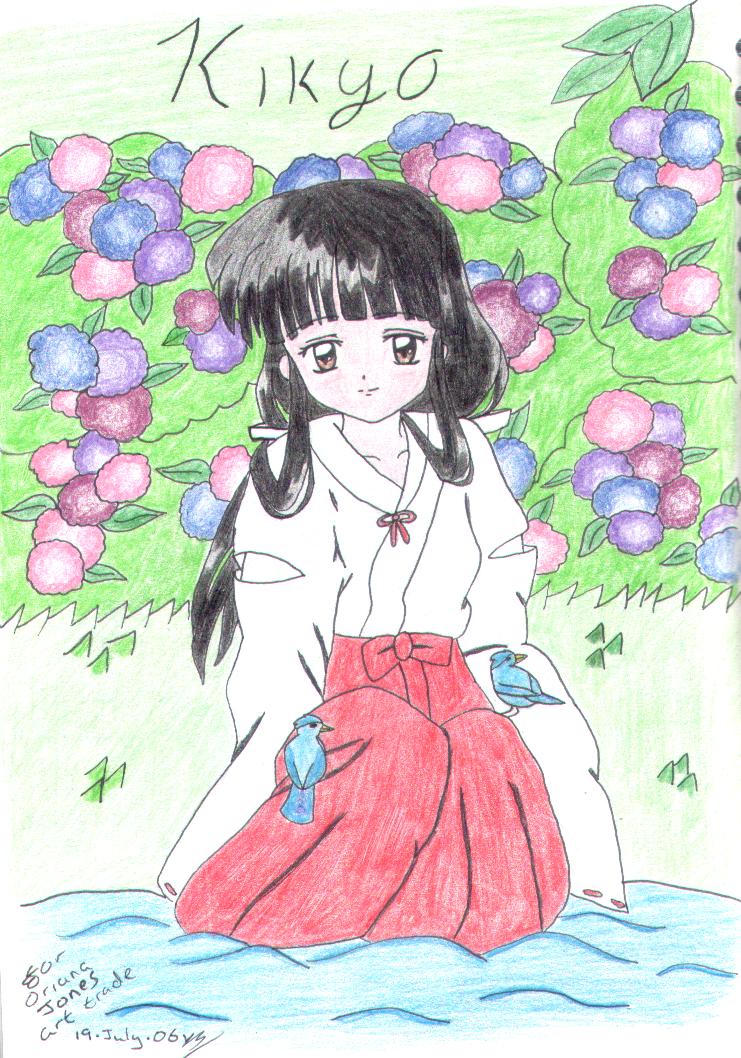 Kikyo *Oriana Jones art trade* by Little_Miss_Anime