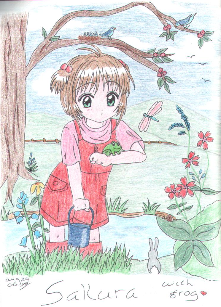 Sakura with Frog by Little_Miss_Anime