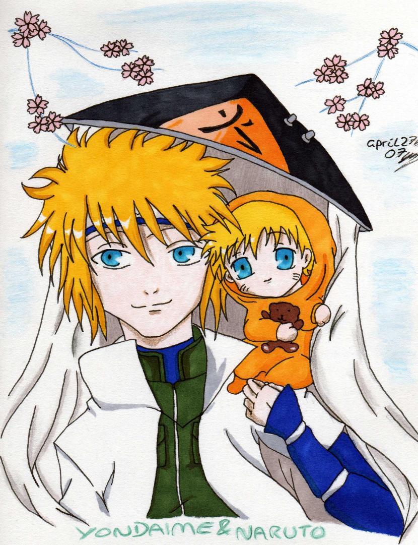 Yondaime and Baby Naruto by Little_Miss_Anime