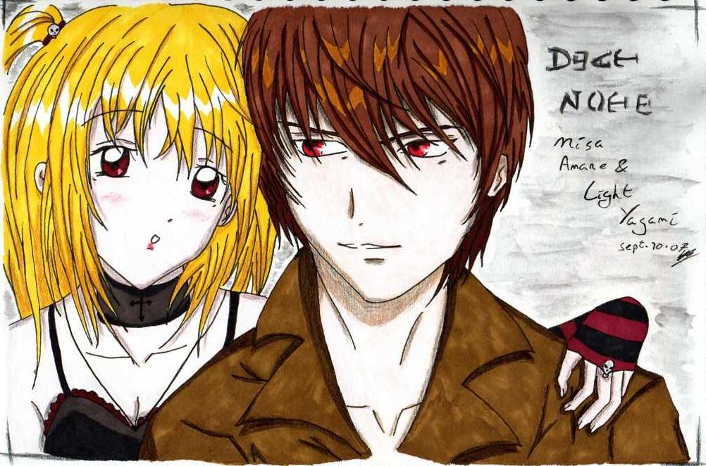 Death Note-Light Yagami and Misa Amane by Little_Miss_Anime