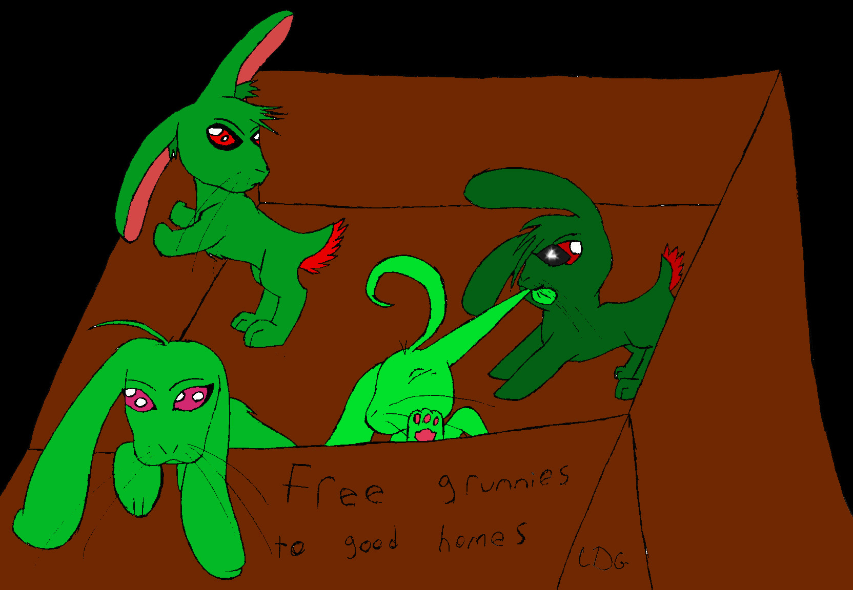 Grunnies to good homes by Living_Dead_Girl