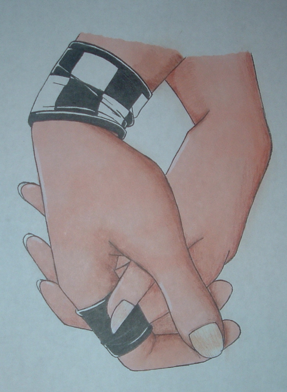 Roxas and Namine - Hands by Lizzi