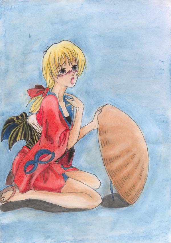 girl from samurai deeper kyo (coloured) by Loesje