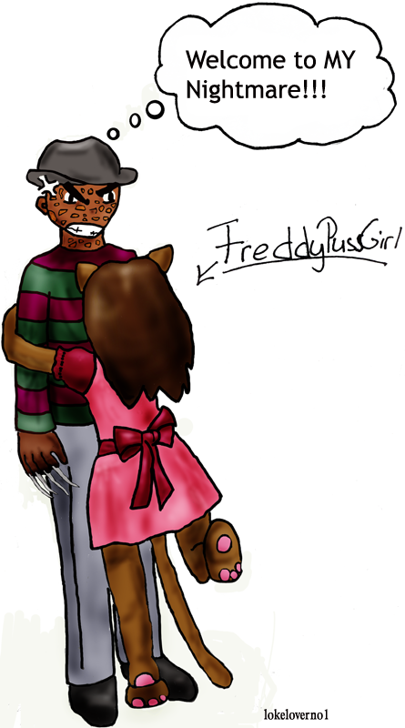 FreddyPussGal hugs Freddy by Lokeloverno1