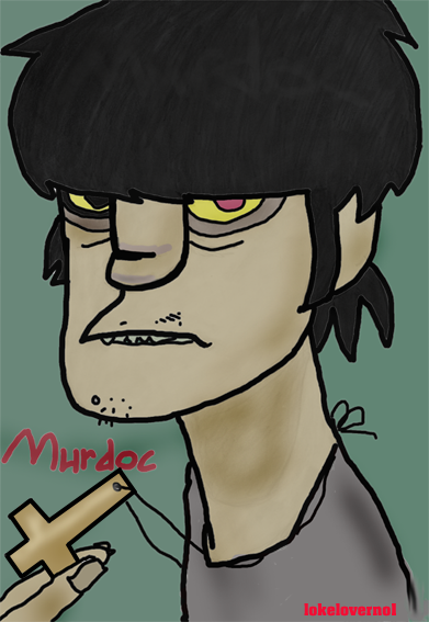 A Sinister Looking Murdoc by Lokeloverno1