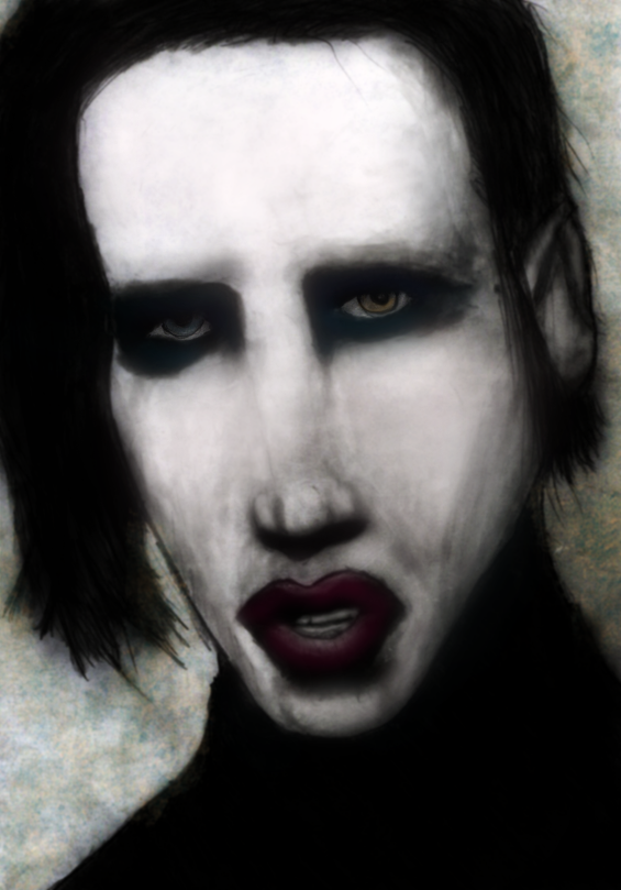 Marilyn Manson-New Version w/ colour by Lokeloverno1