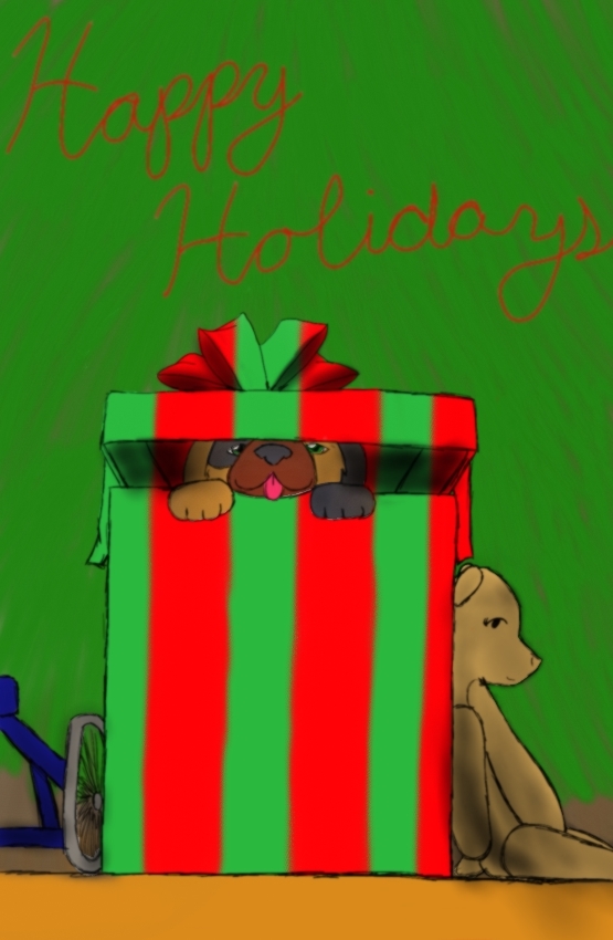christmas pup by Lone_wolfix14