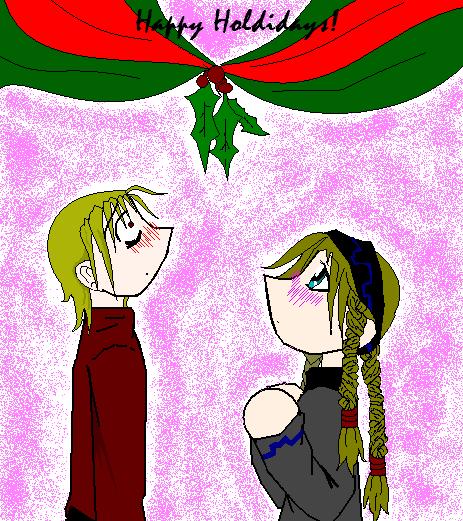under the mistletoe by Lonely_Girl