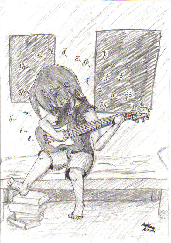 Angsty Yoh With Guitar by Loner_inthe_Shadows