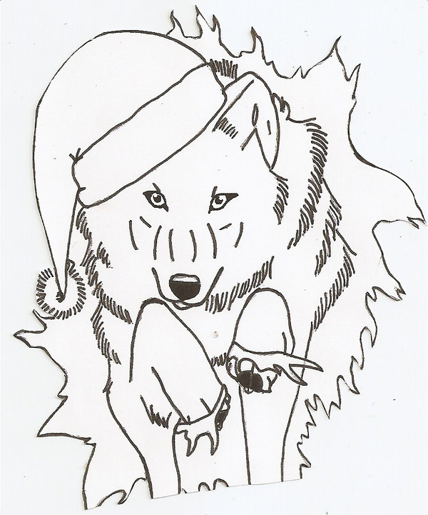 Wolf lineart by Lonewolfshadowuchiha