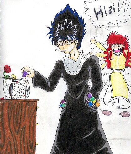Hiei caught in the act by Lord_Inuyasha
