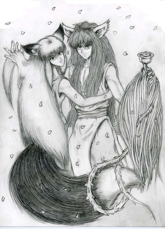 Youko & Mesou (requst) by Lord_Inuyasha