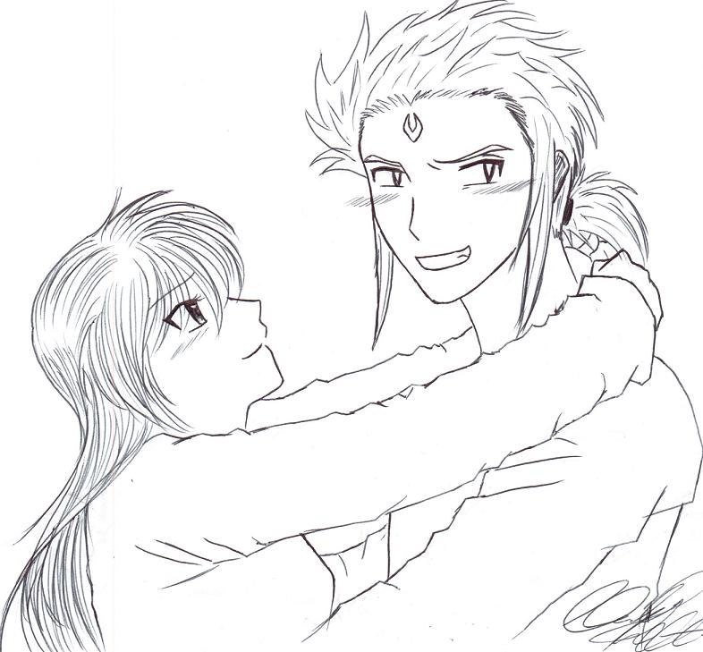 Hiroshin and Kyore by LordessAnnara14