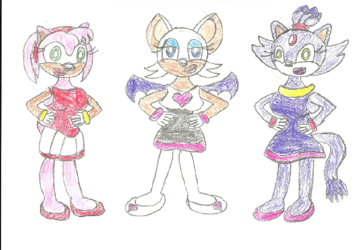 Sonic Girls' Gymnastics Outfits by LouisEugenioJR