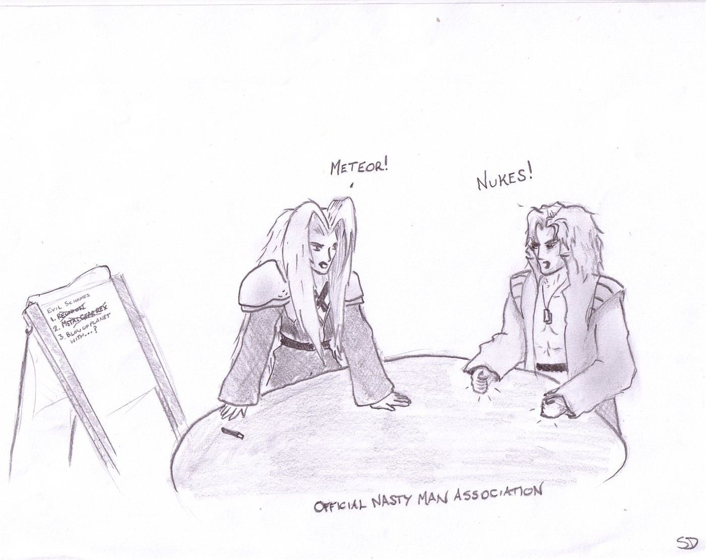 Sephiroth and Liquid Debate by Love-and-Peace