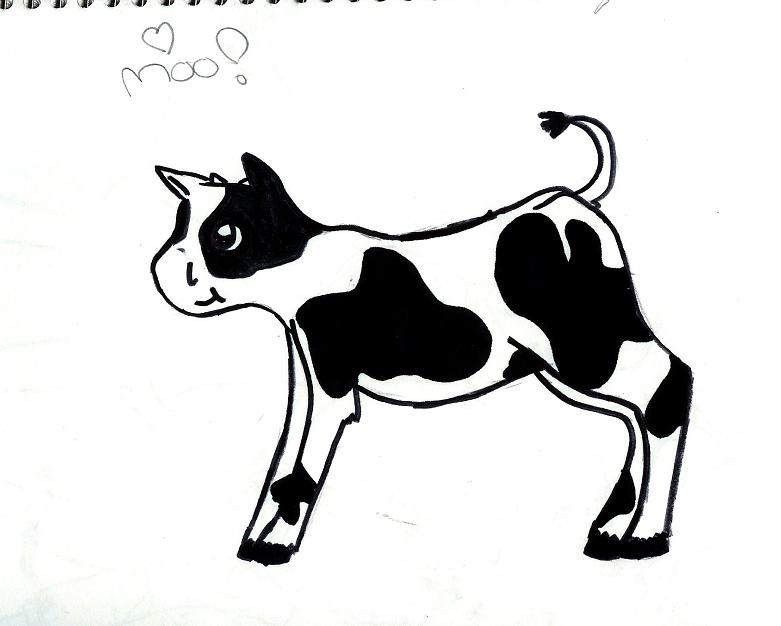Teh cutest Cow in DA WORLD!!! &gt;_^ by LoveWrathChan