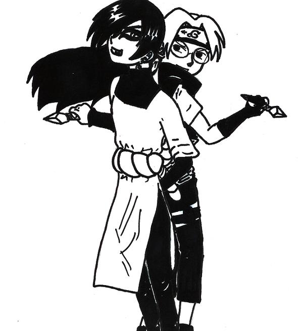 Orochimaru and Kabuto *request for siameze* by LoveWrathChan