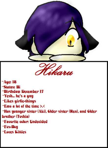 Hikaru's Bio!!! by LoveWrathChan