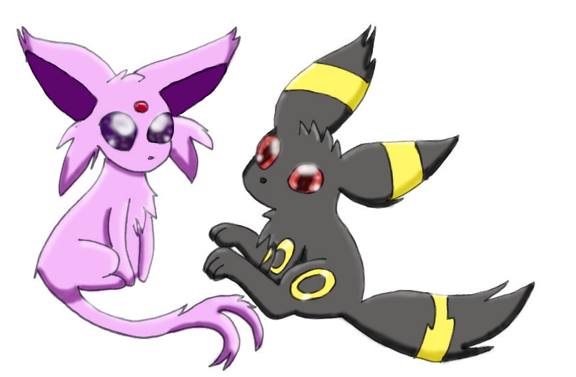 Umbreon and Espeon by Loversoftheworld855