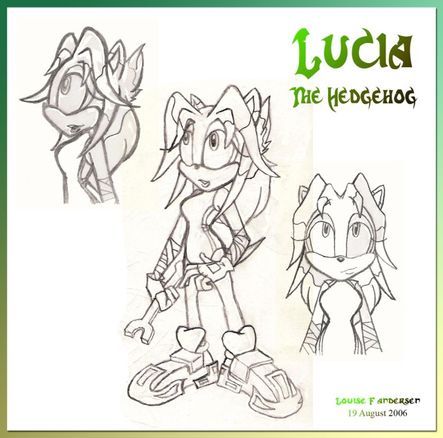Lucia The Hedgehog by Lu_raziel