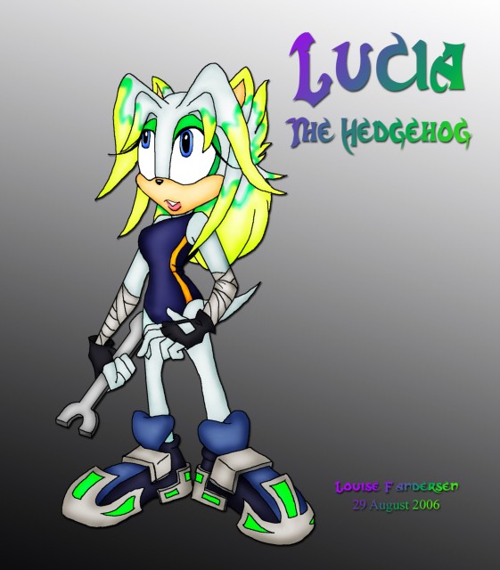Lucia the Hedgehog coloured by Lu_raziel
