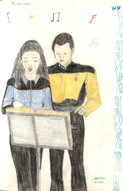 Data and me singing ^_^ by LuanaTF