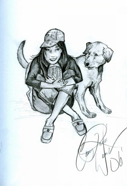 Girl and her dog by Lucky2bBlonde